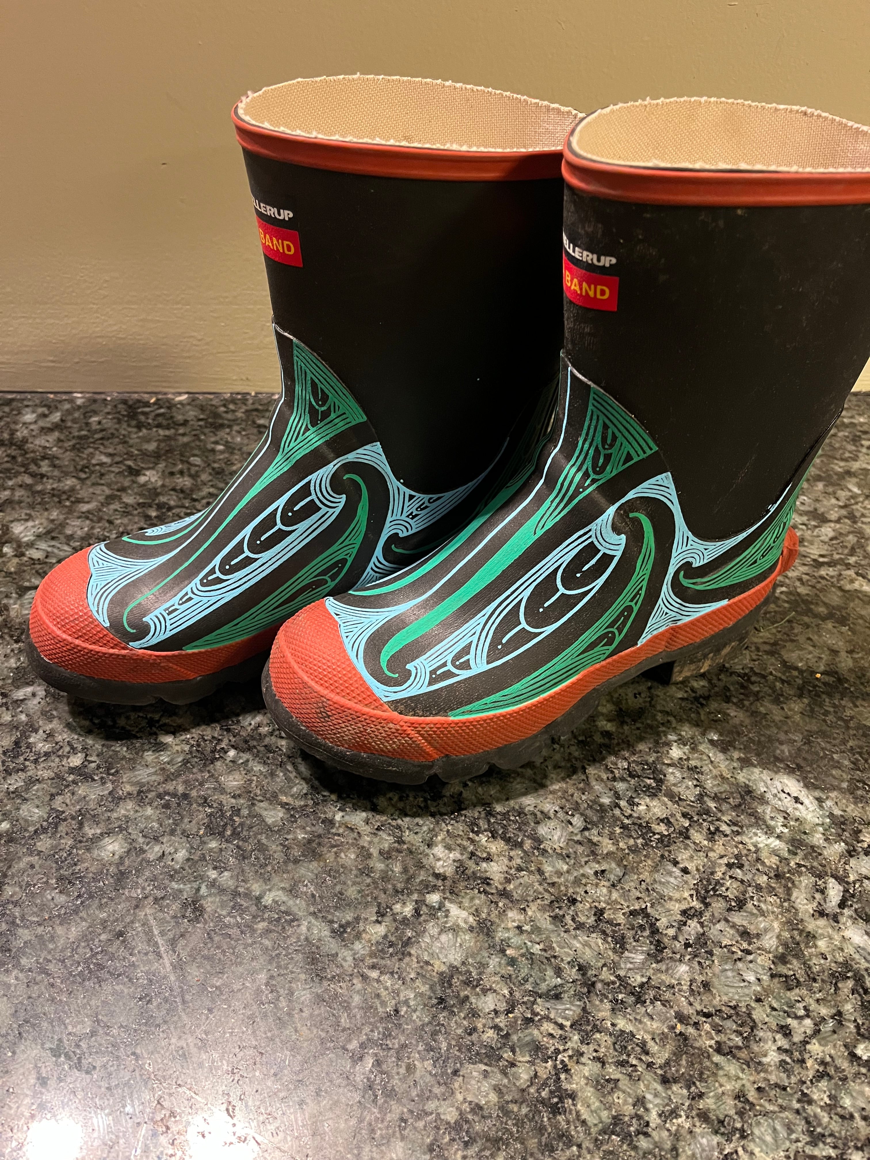 Custom designed red bands